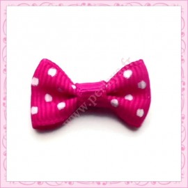 Lot de 20 appliques noeuds violet à pois 2.8cm