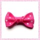 Lot de 20 appliques noeuds rose fushia à pois 2.8cm