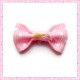 Lot de 20 appliques noeuds rose à pois 2.8cm