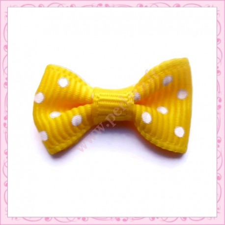 Lot de 20 appliques noeuds orange à pois 2.8cm