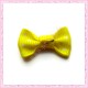 Lot de 20 appliques noeuds jaune à pois 2.8cm