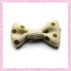 20 appliques noeuds crème à pois 2.8cm