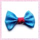 Lot de 20 appliques noeuds satinées vert menthe et rose à pois à coller 3.5cm