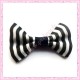 Lot de 20 appliques noeuds noir et blanc à rayures 3.5cm