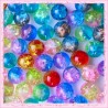 Mixte de 300 perles craquelées en verre 8mm