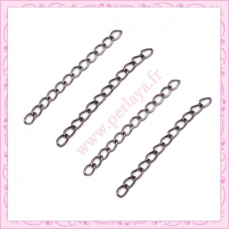 100 chainettes extension cuivrées 5cm