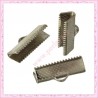  50 griffes pour ruban argentées foncées 20mm