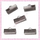 Lot de 50 griffes pour ruban argentées foncées 35mm