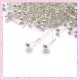 200 clous pour boucle d'oreilles + 200 bouchons