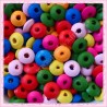 300 perles soucoupe 14mm en bois