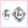 4 cabochons en verre oval 18x25mm Tour de Pise