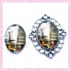 4 cabochons en verre oval 18x25mm Tour de Pise