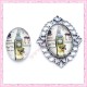 4 cabochons en verre oval 18x25mm Big Ben