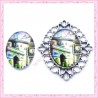 4 cabochons en verre oval 18x25mm Arc de Triomphe