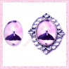 4 cabochons en verre oval 18x25mm Demoiselle chic