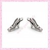  40 breloques chaussure à&nbsp; talon en métal argentées 2.2cm