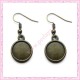 Lot de 10 boucles d'oreille dorés avec support cabochon 20mm