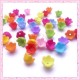 300 perles lucite fleur 10mm givrées en acrylique