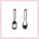 Lot de 15 breloques cuillère en métal argentées 2.5cm