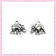 Lot de 15 breloques éléphant en métal argentées 1.4cm