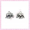  20 breloques éléphant en métal argentées 1.4cm