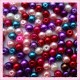 Mixte de 200 perles nacrées en verre 4mm