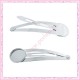 lot de 10 supports barrettes cheveux 12mm argentés foncés
