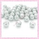  50 perles en verre nacrées 8mm grise