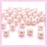  50 perles en verre nacrées 8mm rose pastel