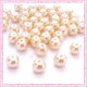 Lot de 50 perles en verre nacré 8mm jaune