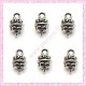 Lot de 100 minis breloques boules 4mm argentées