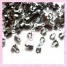 Lot de 250 embouts chaine serpentine argentés foncés 2x7mm