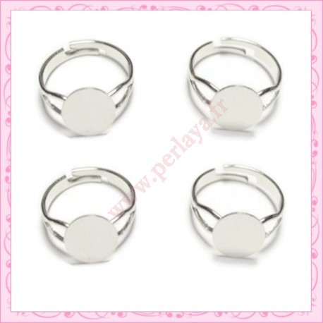 Lot de 20 bagues argentés foncés 10mm