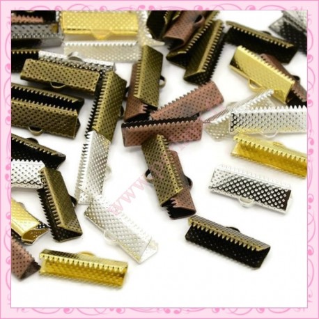 Mixte de 100 griffes 25mm doré - bronze - argenté - mat - cuivré