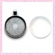 Kit de 10 supports à cabochons 25mm + 10 cabochons en verres