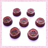  3 cabochons gateau en résine 1,7cm