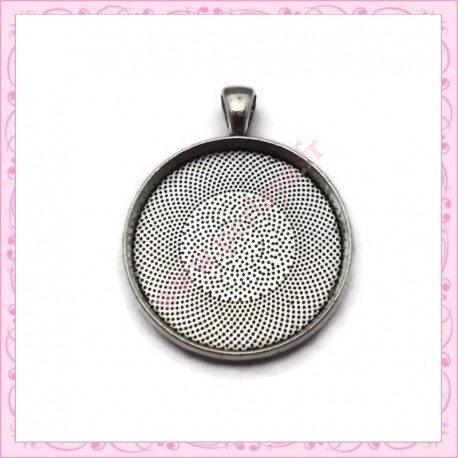 Lot de 50 supports cabochon ronds argentés 14mm