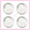 10 cabochons 30mm en verre transparent