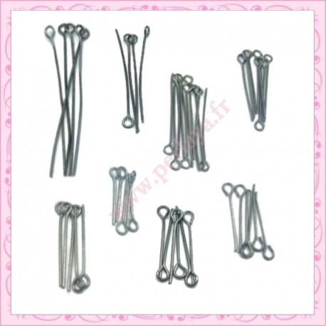 Lot de 900 tiges dorées à têtes plates de 16mm à 40mm