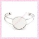 1 bracelet avec support cabochon 25mm argenté en métal