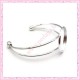 1 bracelet avec support cabochon 25mm argenté en métal