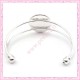 1 bracelet avec support cabochon 25mm argenté en métal