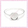 1 bracelet avec support cabochon 20mm argenté en métal
