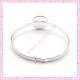 1 bracelet avec support cabochon 25mm argenté en métal