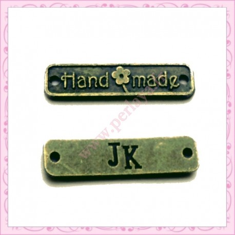 15 breloques "hand made" bronze 25mm en métal