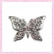 20 estampes filigranes papillons argentées foncé 4.1cm