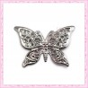 90 à 100 estampes filigranes papillons argentées foncées 4cm