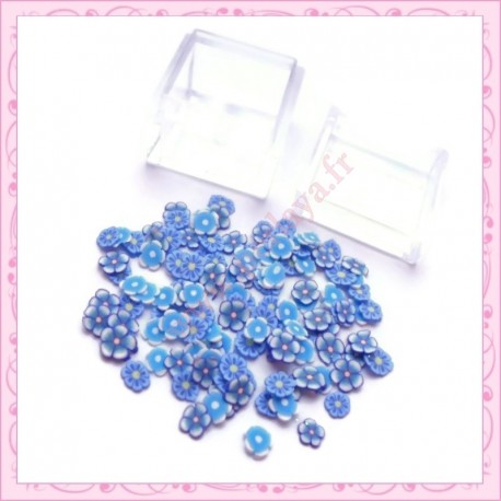 3 boîtes tranches fimo fleurs pour globe, fioles ou nail art