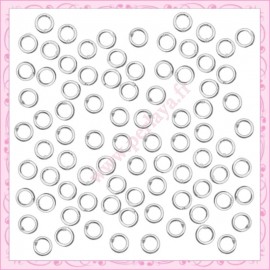 Lot de 2000 anneaux argentés 3mm