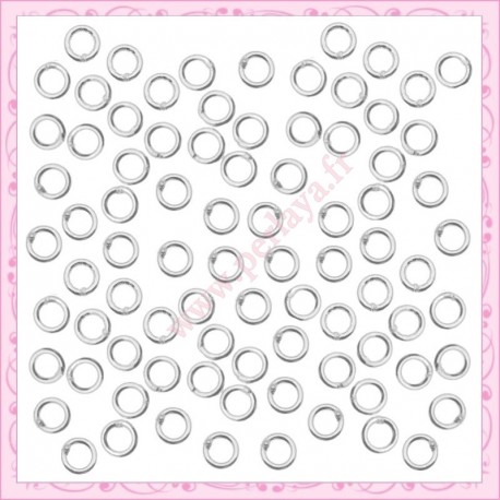 Lot de 2000 anneaux argentés 3mm